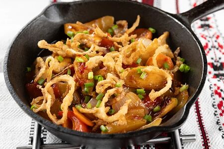 Скоблянка с курицей и овощами