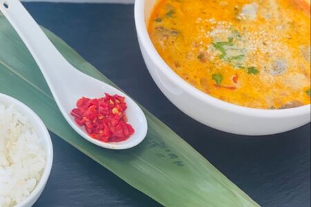 Тайский суп с рисом