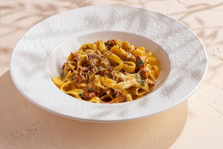 Паста с лисичками 