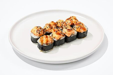 Запеченый ролл с лососем new