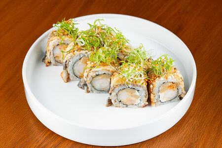 Ролл с креветкой и угрем