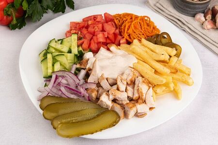 Шаверма на тарелке Арабика