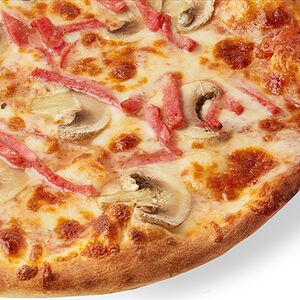 Грибы и ветчина