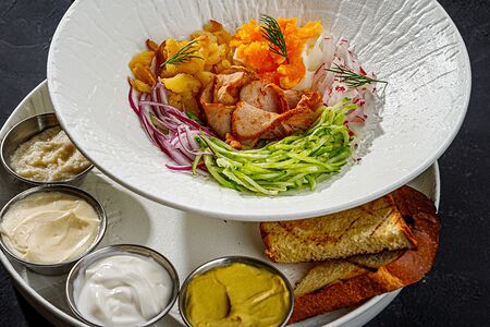 Окрошка с брискетом