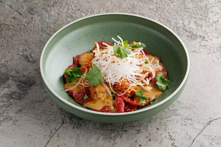 Сашими из говядины с кимчи