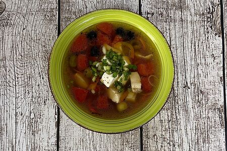 Рыбный суп по-гречески