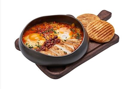 Завтрак шакшука с курицей