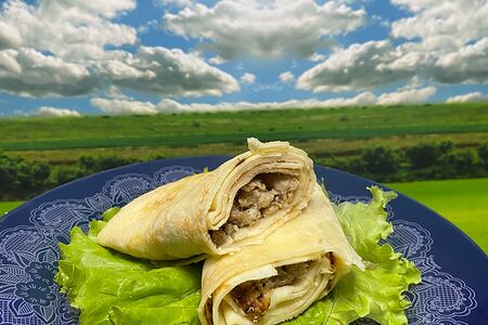 Блины с мясом 2 шт.