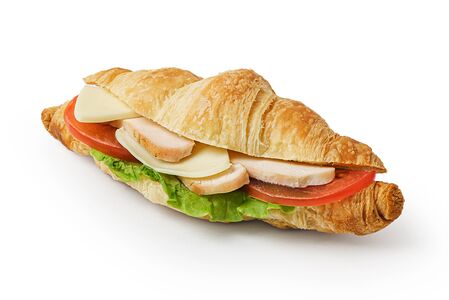 Круассан с куриной грудкой и моцареллой