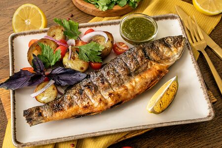 Сибас на гриле