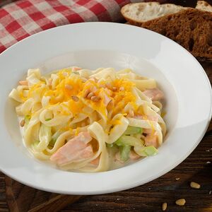 Паста с лососем