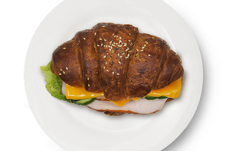 Злаковый Круассан с ветчиной и сыром