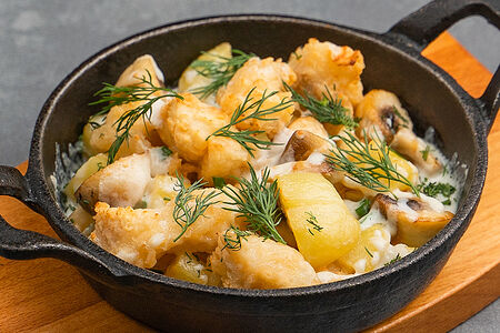 Жаркое из морского окуня