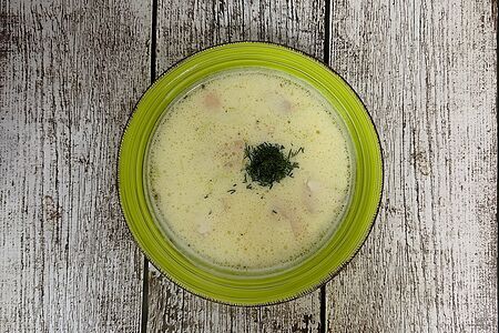 Суп из мидий и семги