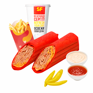Комбо Шаурма острая 1,5 порц говядина