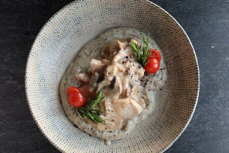 Филе индейки с трюфельным пюре