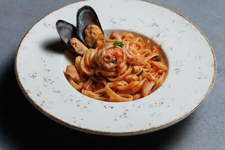 Паста Лингвини с морепродуктами