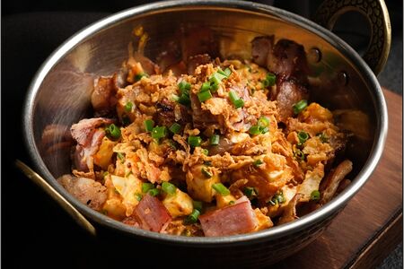 Картофельный салат с беконом 