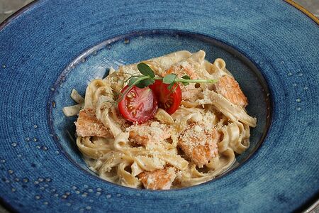 Паста с лососем