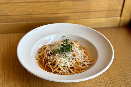 Паста с мясным рагу