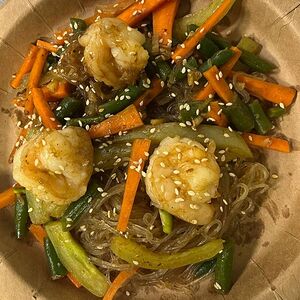 Фунчоза с креветками 