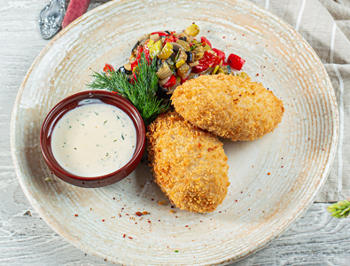 Котлетки рыбные с лососем и судаком