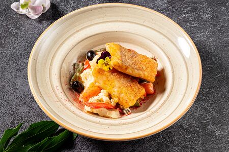 Треска с овощами