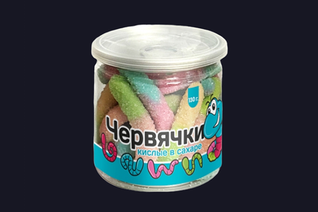 Мармелад жевательный Червяки кислые