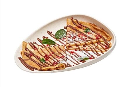 Блинчики с бананом и шоколадом