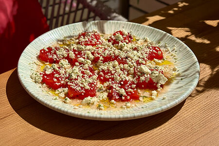 Маринованный арбуз на гриле