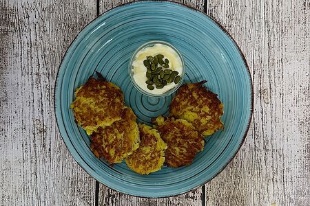 Оладьи тыквенно-яблочные