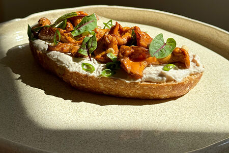 Тост с лисичками