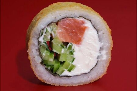 Жареный с лососем