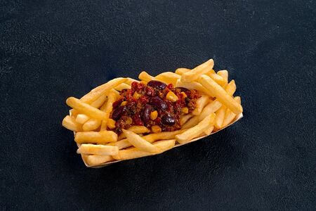 Картофель Фри L с мясным топпингом