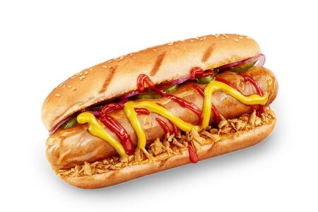 Хот-дог с куриной колбаской