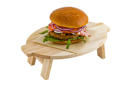 Бургер с белыми грибами