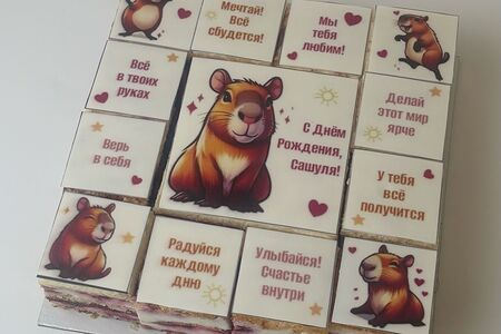Торт-открытка капибара