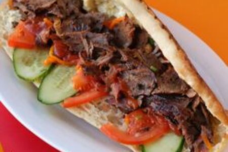 Булка с говядиной