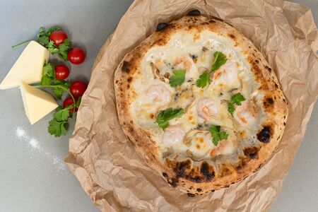 Пицца Креветки-вешенки 