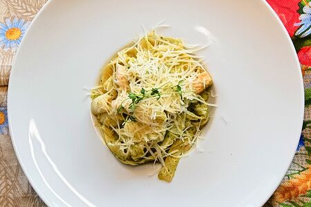 Фетучини с мидиями и кальмаром