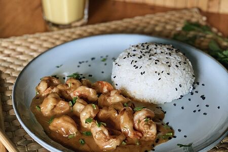 Креветки в кокосовом соусе