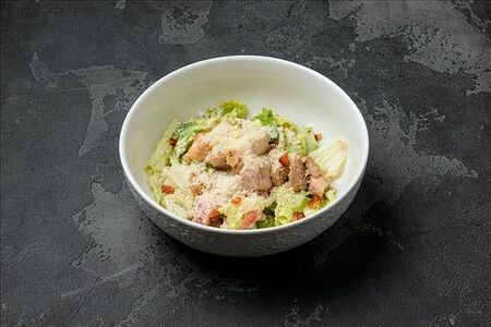 Хрустящий салат Романо с креветками