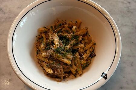 Казаречче с томленой уткой и вешенками