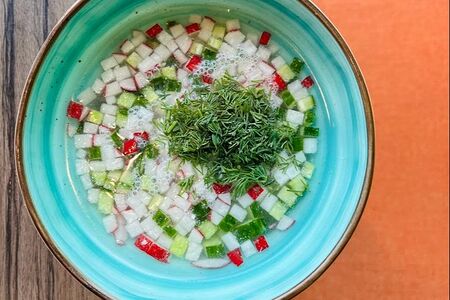 Окрошка с говядиной 