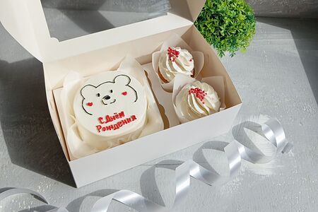 Набор Бенто-торт и капкейки с мишкой