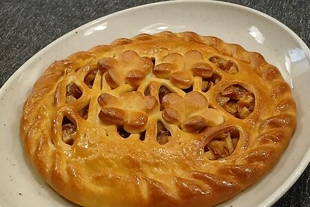 Пирог постный с яблоком