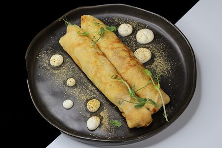 Блины с курицей и грибами