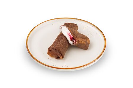 Блинчик с вишней и творожным сыром