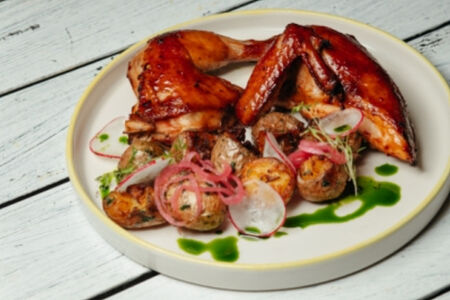 Половинка цыпленка из смокера