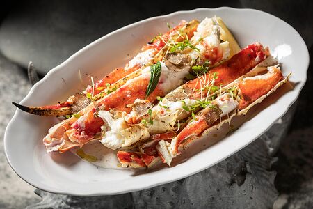 Клешни краба на пару